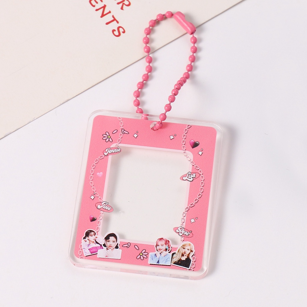 Móc Khóa Khung Ảnh Nhóm Nhạc Kpop Bts Blackpink Aespa En Twice Sk