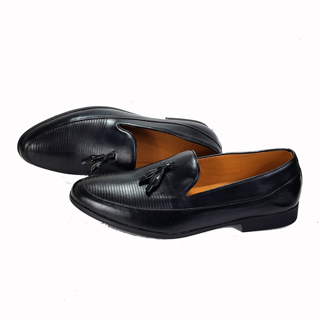 Giày Chuông Nam Da Bò Công sở lười nam Penny Loafer kiểu đẹp hàng hiệu giá rẻ in vân cá sấu D-12