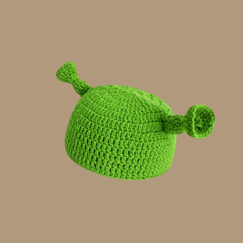 Mũ Len Dệt Kim Họa Tiết Trái Dâu Hoạt Hình Xinh Xắn