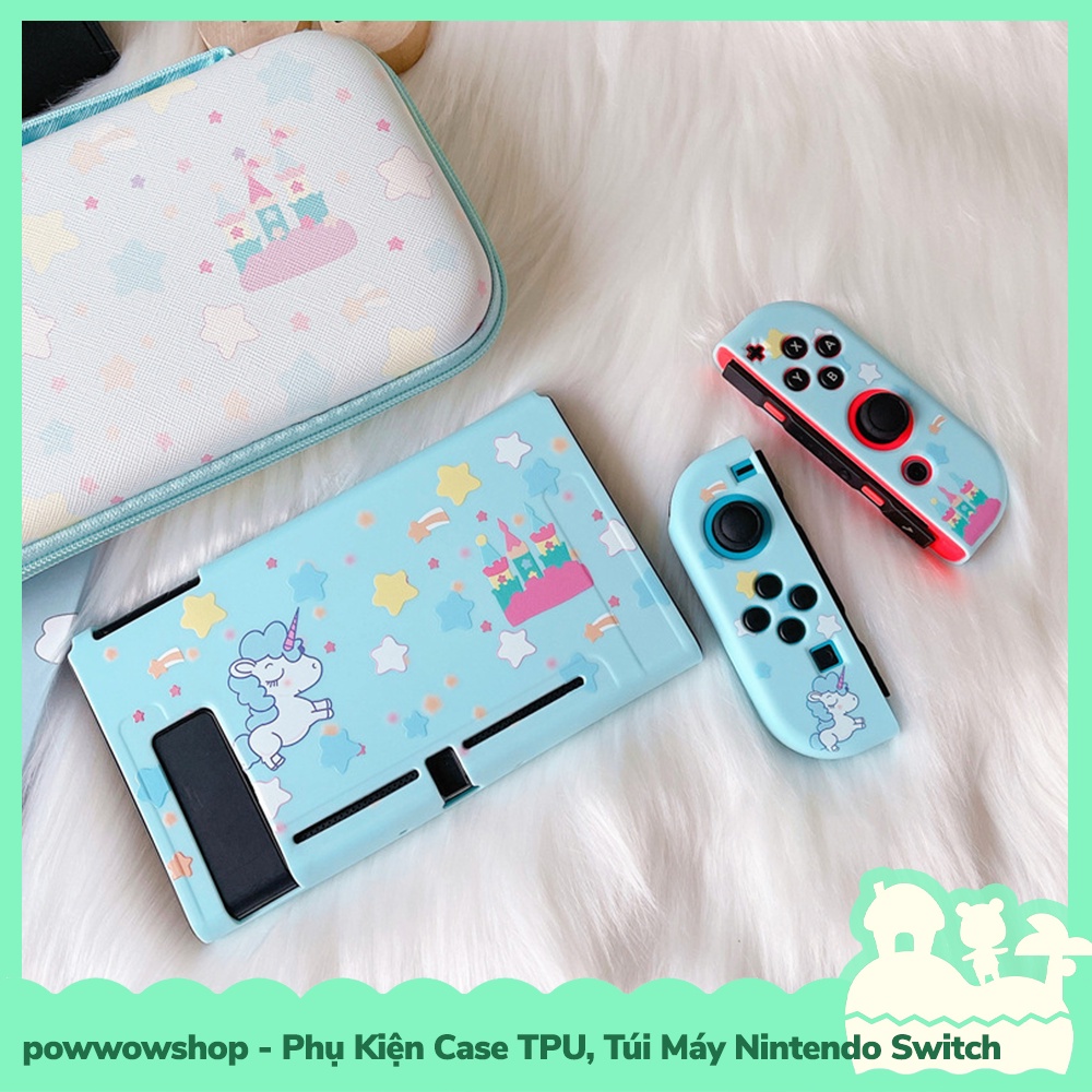 [Sẵn VN - Hỏa Tốc] Phụ Kiện Case Ốp TPU Dẻo, Túi Đựng Máy Cho Máy Game Cầm Tay Nintendo Switch Dream Blue Horse