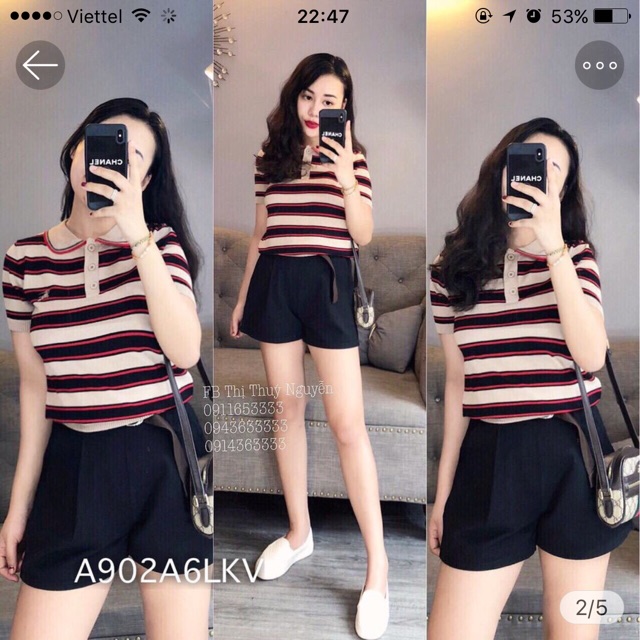 2901. Combo áo len tay ngắn