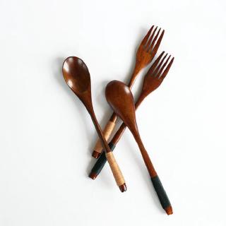 Bộ 2 muỗng gỗ ăn tráng miệng
