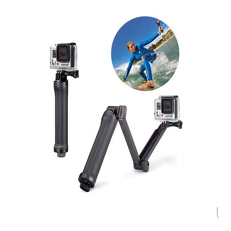 DSVN Action 3-Way Selfie Stick Hand Grip Flexible Tripod Extension Monopod camera