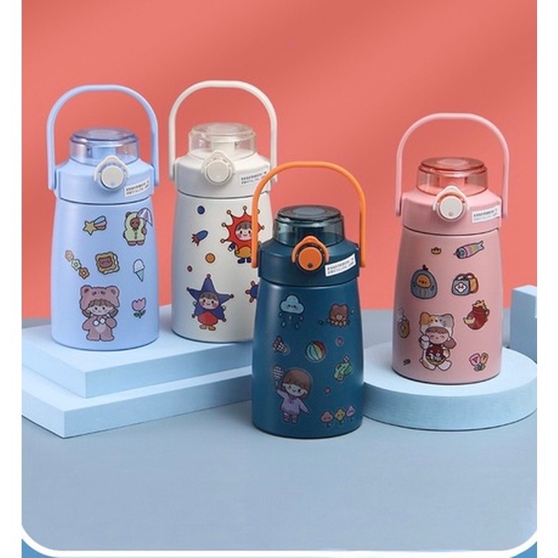 bình giữ nhiệt 750ml cute lõi bằng inox 304 chất liệu thép không rỉ chịu va đập cao