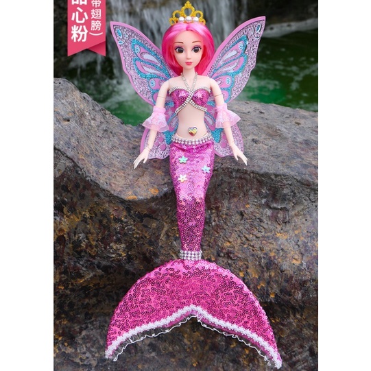 Búp Bê Nàng Tiên Cá Có Cánh 14 Khớp  + Tặng Tiên Cá Nhỏ Xinh