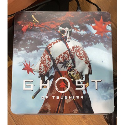 bộ dán máy theo chủ đề  ghost-of-tsushima skin PS4  FAT SLIM PRO