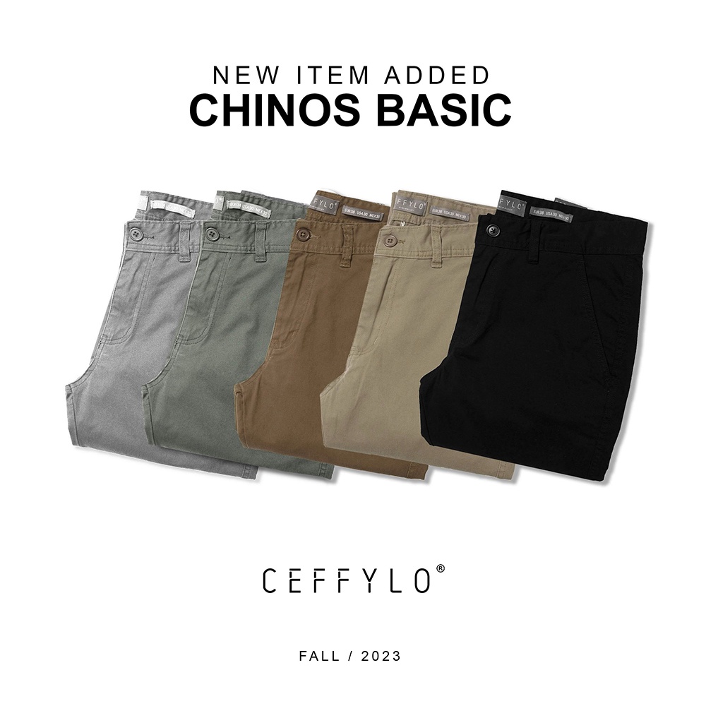 Quần Khaki Nam Trơn Ceffylo Màu Xám Nhạt Cao Cấp Công Sở Form Slimfit Kiểu Dáng Basic Phong Cách Trẻ Trung