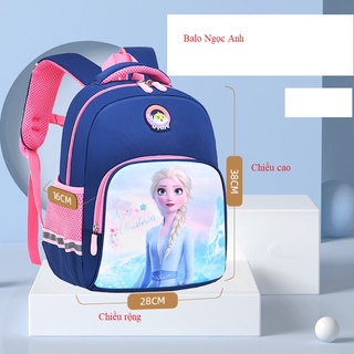Balo mẫu giáo mầm non cho bé gái hinh công chúa siêu nhẹ, balo elsa công chúa nhiều ngăn ( 1-6 tuổi)