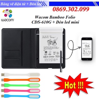 [ Chính hãng ] Combo Bảng vẽ Wacom Bamboo Folio CDS-610G + Đèn led mini cổng USB siêu sáng cao cấp thumbnail