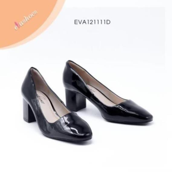 [Sale 3/3]Giày Cao Gót Đế Vuông Da Bò 7cm Evashoes - Eva121111D(Màu Đen,Đỏ) -pi9