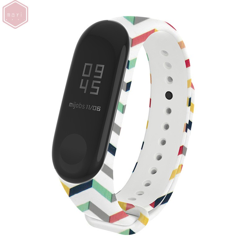 Thông Minh Dây Đeo Thay Thế Chất Liệu Silicon Màu Trơn Cho Xiaomi Mi Band 3 / 4 / 5