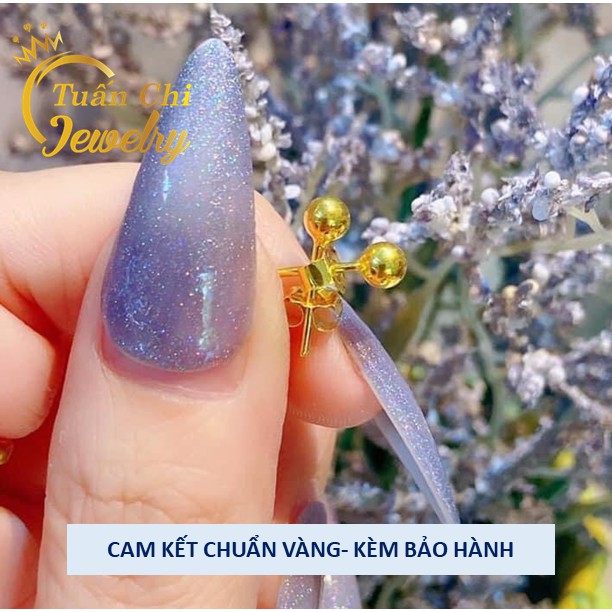 Bông Tai Nữ ⚡HÀNG CHUẨN BẢO HÀNH⚡ Khuyên Tai Nữ Kiểu Nụ Bóng Tròn Trơn Đơn Giản, Xinh Xắn