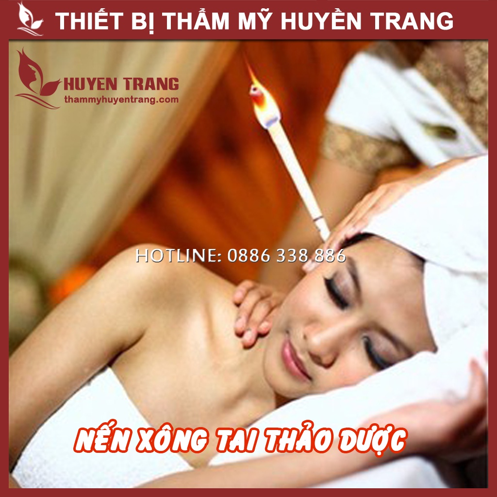 Nến Xông Tai Thảo Dược Spa Đông Y (1 Cặp) - Mùi Thơm, Thư Giãn, Sảng Khoái Tinh Thần Sau Xông Thẩm Mỹ Huyền Trang