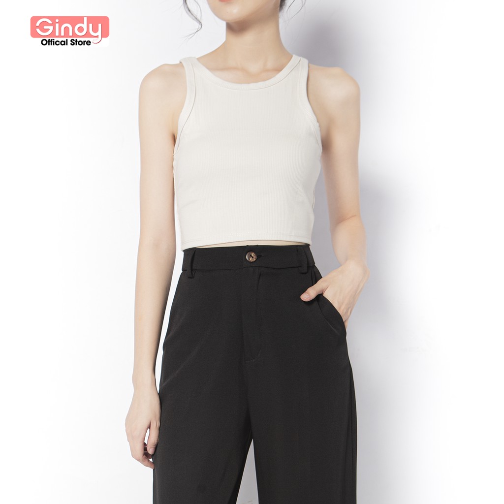 Áo ba lỗ croptop nữ body thương hiệu GINDY chất vải thun tăm co giãn thời trang nữ A7002