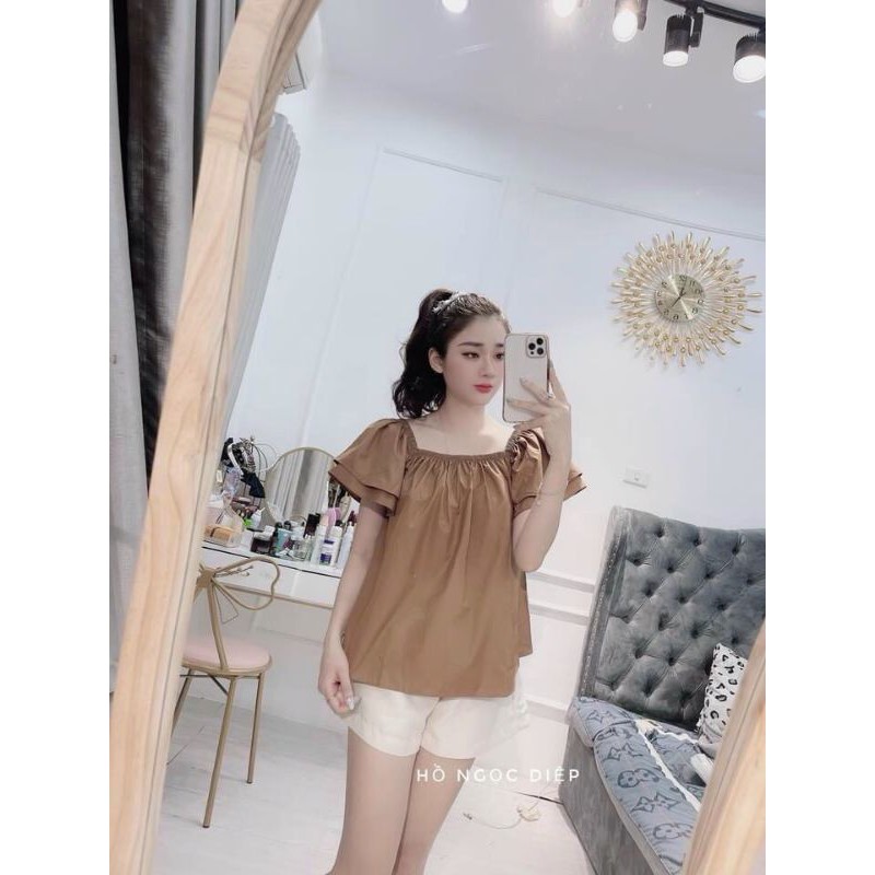 Áo kiểu trễ vai cánh tiên