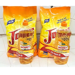 Bột giặt joins 2 trong 1 túi 3kg tặng nước rửa chén 75oml