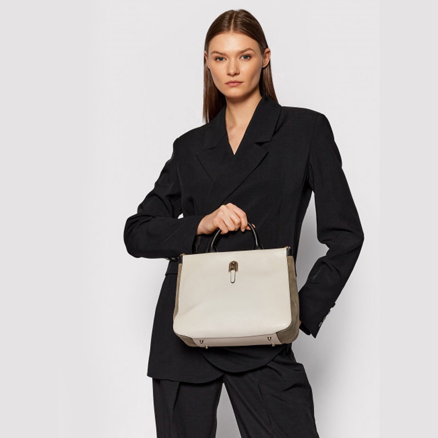 Túi Nữ FURLA Palazzo S Tote Vitello Milos Suede Vitello Sorrento