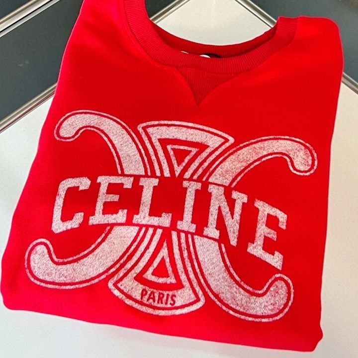 Set 22 Áo Hoodie Tay Dài Dáng Rộng Bằng Cotton Nguyên Chất In Chữ CELIN Phong Cách Năm Mới Dễ Phối Đồ Cho Nam