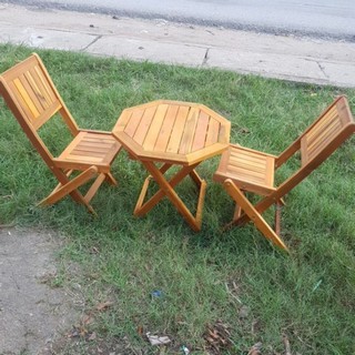 Bộ ghế gỗ NGỒI BAN CÔNG(1 bàn + 2 ghế) MỚI 100%