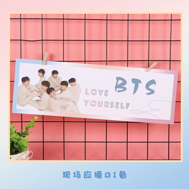 [Có sẵn] Banner vải BTS Love Yourself Tear