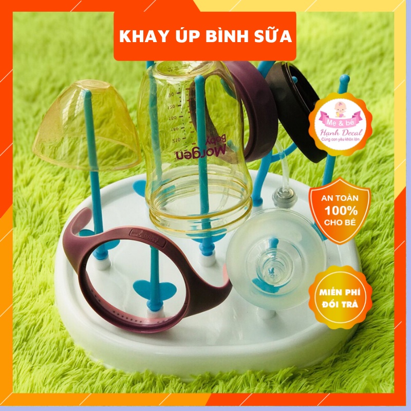 Giá Úp Bình Sữa Núm Ti, Khay Úp Bình Sữa Không Nắp