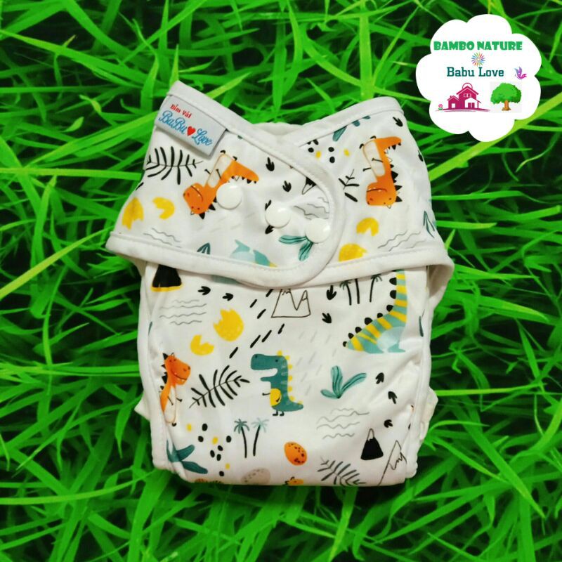 Combo 5 Bộ Bỉm vải Bamboo Nature Babu Love chống hăm, Size M 3-10kg, Size L 10-18kg