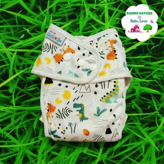 Combo 5 Bộ Bỉm vải Bamboo Nature Babu Love chống hăm, Size M 3-10kg, Size L 10-18kg
