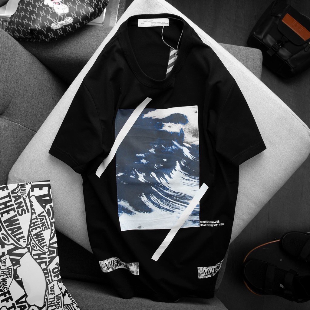 Áo Thun Cotton Co Dãn Unisex Off White