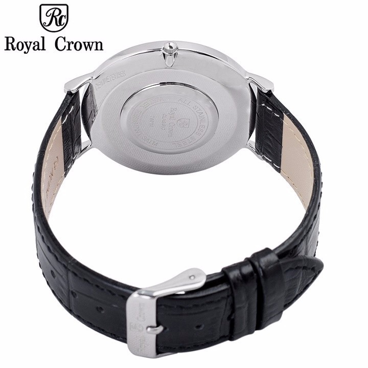 [ROYAL CROWN] Đồng hồ nam Royal Crown 7601 dây da