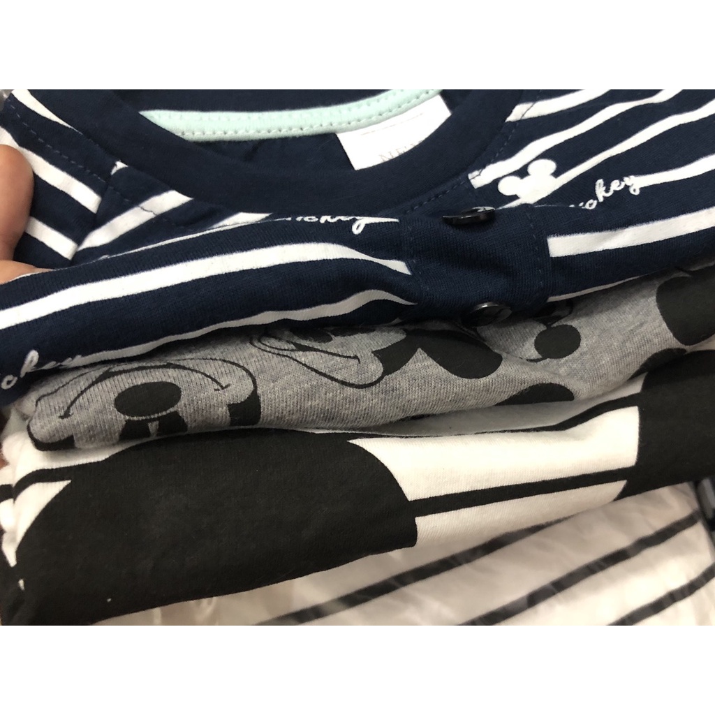 Đồ bộ dài tay thu đông cho bé trai - Set 3 bộ cotton dài tay Mickey Next cho bé trai size 2-8t