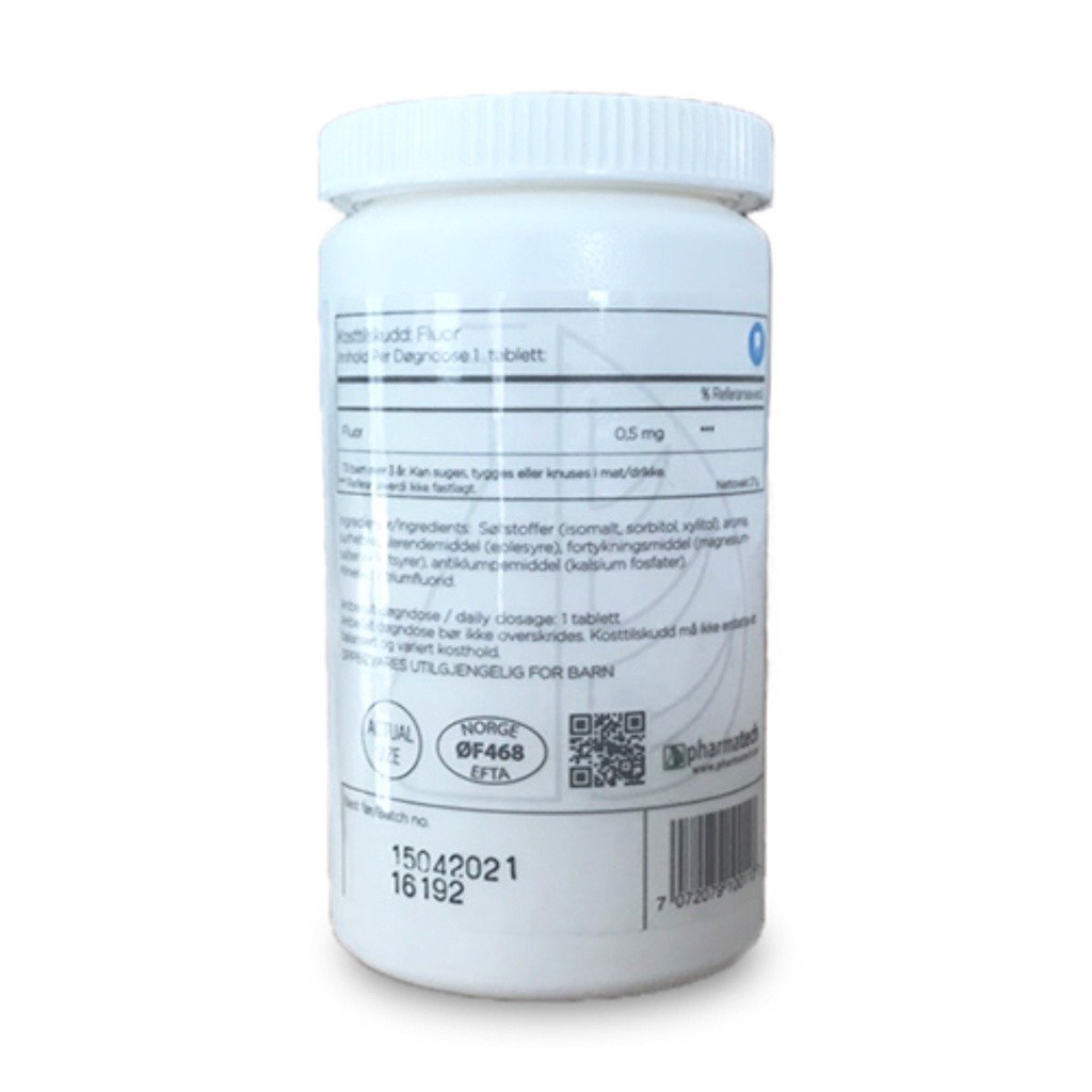 Viên ngậm bảo vệ sức khoẻ răng miệng Pharmatech Fluor Daglig 90 viên