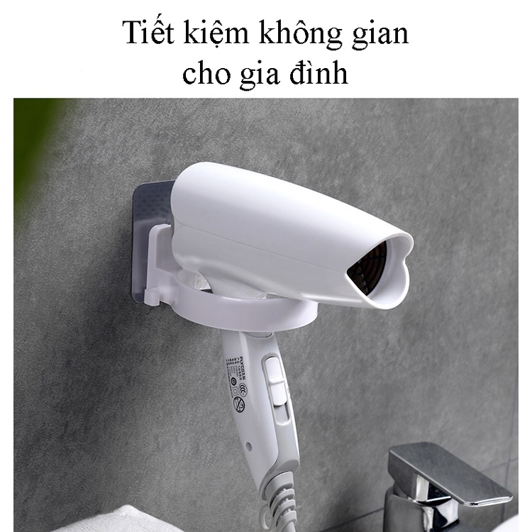 Giá Treo Máy Sấy Tóc Treo Nhà Tắm Dán Tường Không Để Lại Dấu Vết, Kệ Đỡ Thiết Kế Sáng Tạo Cao Cấp Tiết Kiệm Không Gian