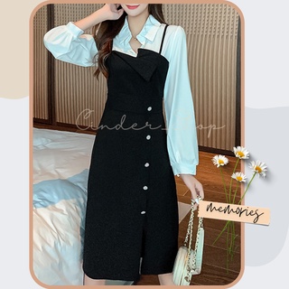 Váy đầm sơ mi vạt chéo V37 chất liệu lụa cao cấp siêu sang chảnh