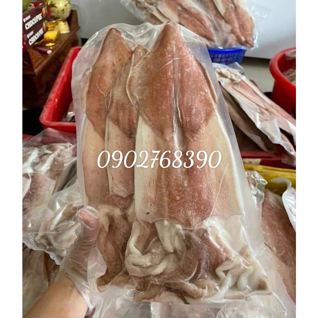 Mực 1 nắng hàng xịn - 1kg mực 1 nắng Mũi Né- Phan Thiết hàng chuẩn - Size to 3-5 con/1kg - Giao siêu tốc 1-2h
