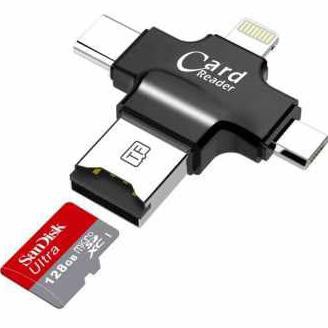 Đầu Đọc Thẻ Nhớ Micro Sd Usb Otg Cho Iphone 5 6 7 8 + X Ipad 4