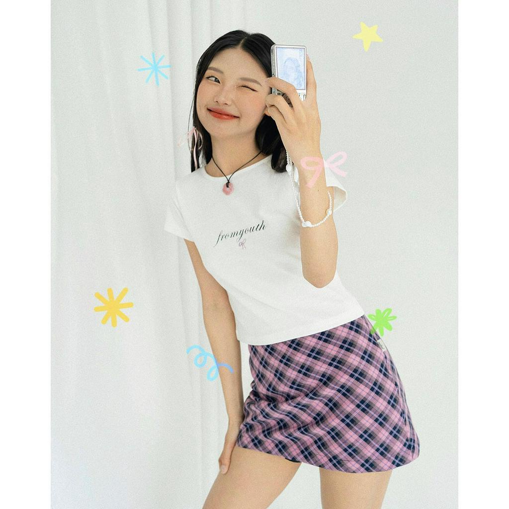 Áo phông cotton thô FromYouth - Baby Tee (Graphic) (Sao &amp; Tim)