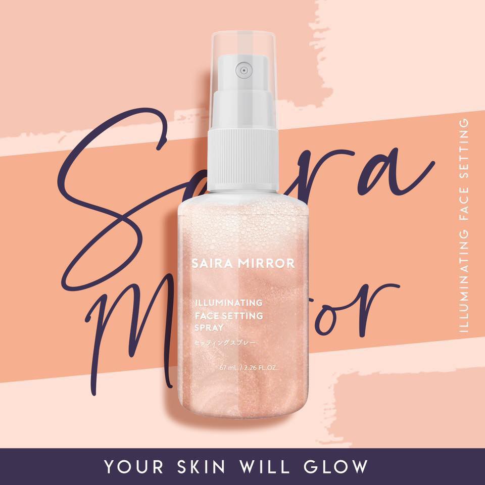 PHẤN BẮT SÁNG DẠNG XỊT SAIRA MIRROR ILLUMINATING FACE SETTING SPRAY 67ML CHÍNH HÃNG - 6346