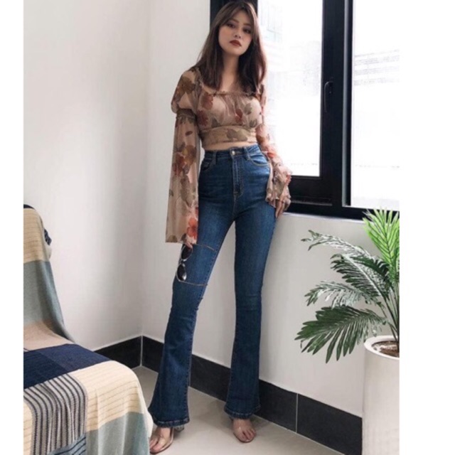 Quần ống loe dài