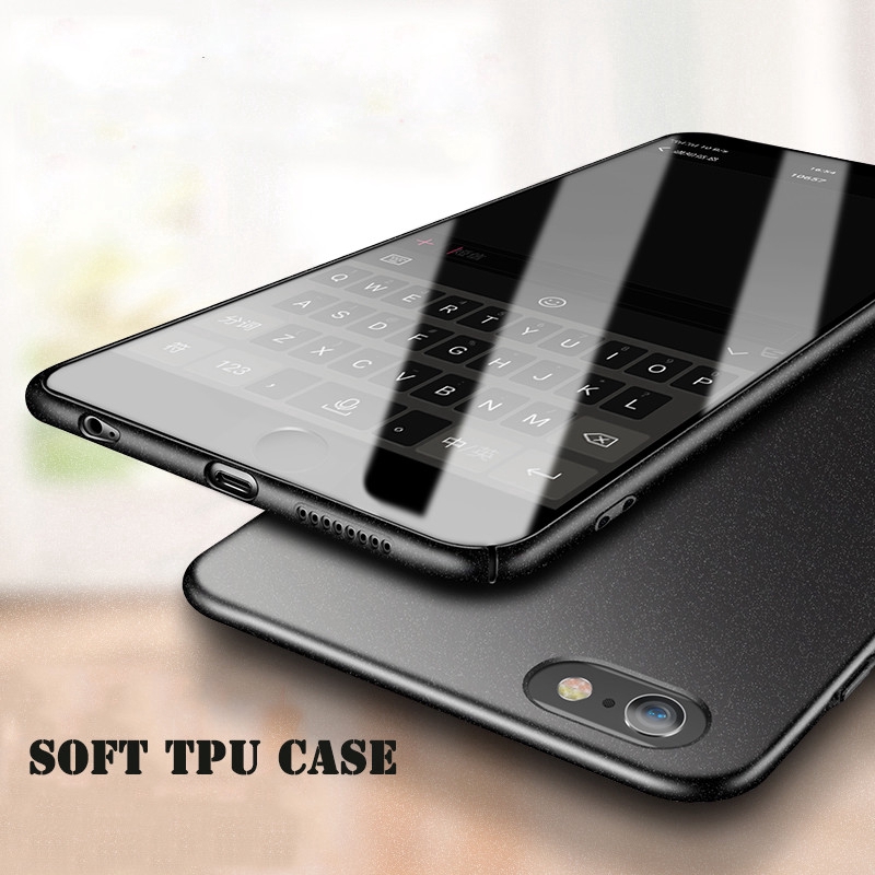 iPhone X 7 8 6 6S Plus Plus 5 5S SE Ốp điện thoại TPU mềm màu nhám chống lưu vân tay cho