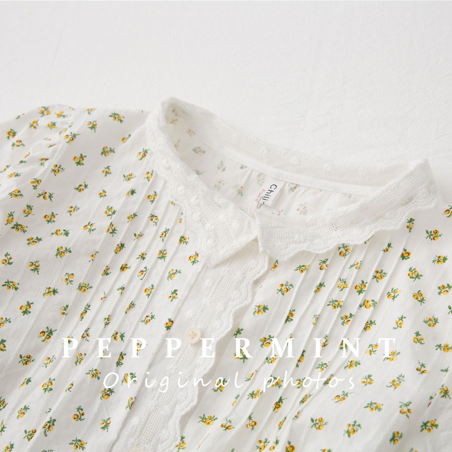 Áo Sơ Mi Hoa Ngắn Tay Phong Cách Hàn Quốc Mới 44764