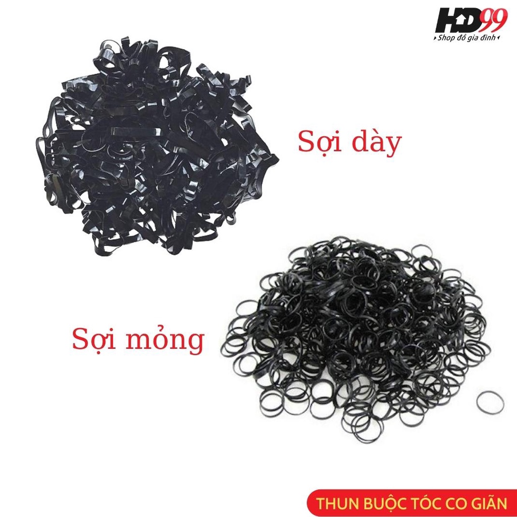 Thun Buộc Tóc, Chun Buộc Tóc Cao Su Nhiều Màu Sắc (Bịch)