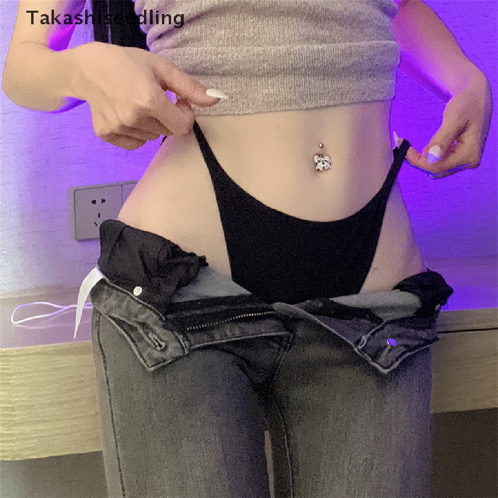 (Takashiseedling) Quần Lót Lọt Khe Dây Xích Kim Loại Mỏng Eo Thấp Bán Chạy Cho Nữ