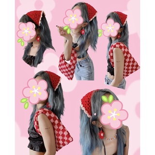 BANDANA khăn đội đầu dễ thương đan len handmade