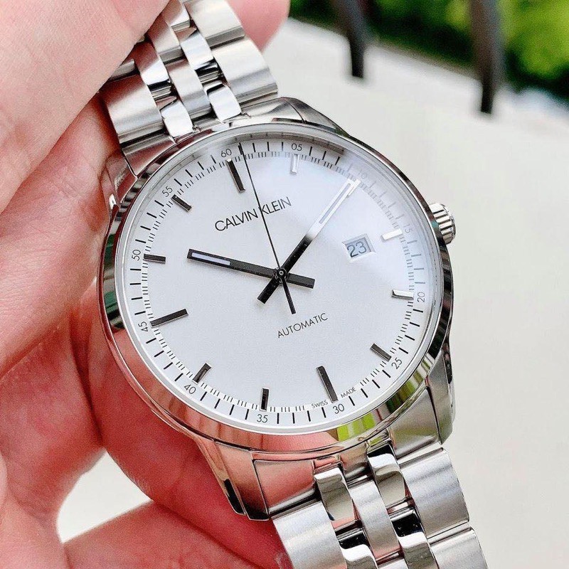 Đồng Hồ Calvin Klein Chính Hãng Nam K5S3414X Infinite Automatic Silver Dial Men’s Watch