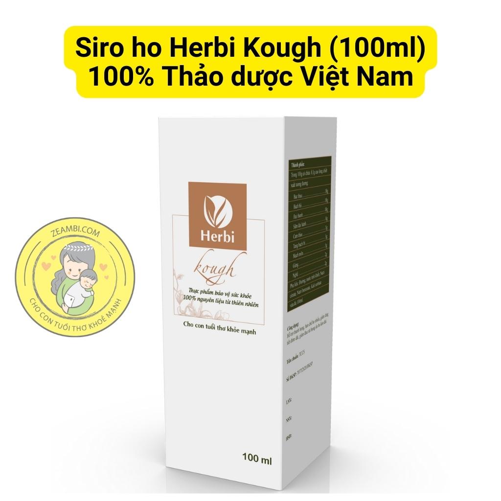 Herbi Kough siro ho cho bé chiết xuất từ thảo dược quý tại Việt Nam (100ml)