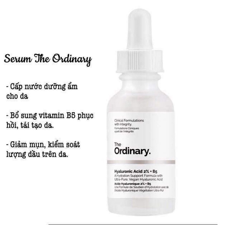 Serum The Ordinary Niacinamide 10% 30ml + Hyaluronic Acid 2% + B5 30ml - GIBE STORE