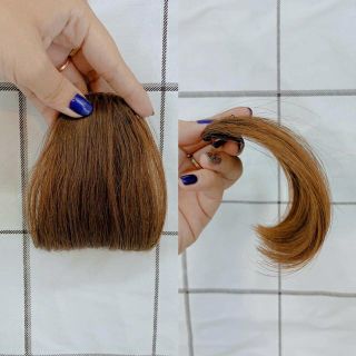 Compo tóc mái ngố thật và búi phồng hình thật