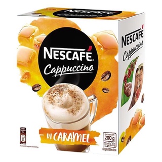 Cà phê Nescafe Cappuccino Caramel 10 Gói x 20G
