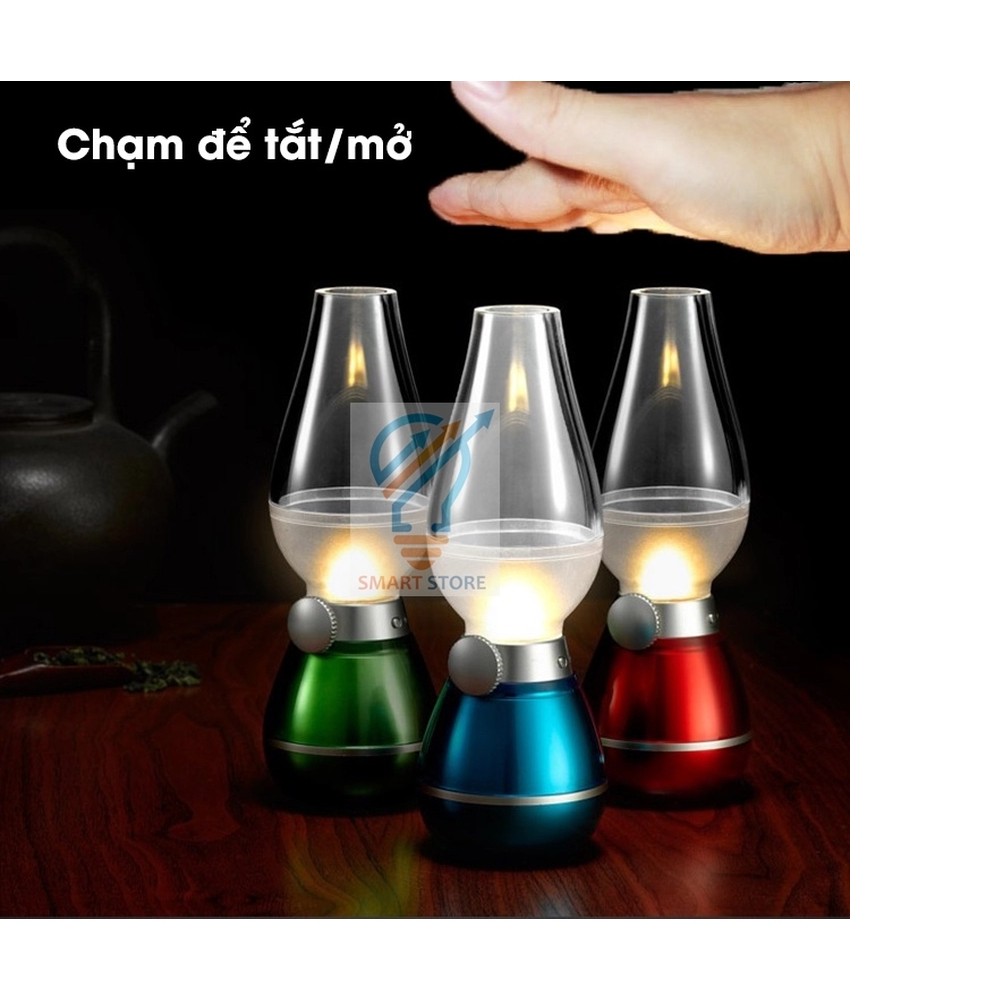Đèn Dầu Để Bàn Sạc Tích Điện Cảm Ứng Thổi Phát SángSHOPEMTRANG07Đèn THỜ Không Dầu Tích Điện Thông Minh Tuổi Thọ Cao