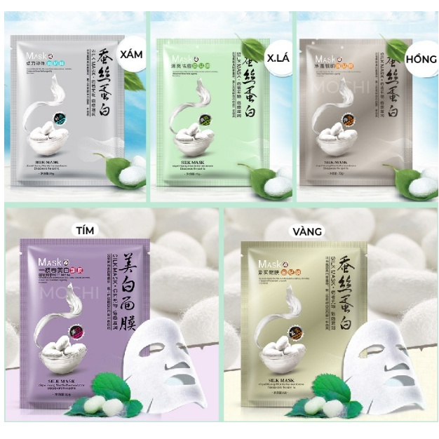 Mặt nạ giấy dưỡng trắng dưỡng da thâm mụn One Spring chiết xuất tơ tằm siêu dưỡng chất